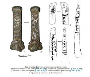 Рукоять бронзового кинжала тагарской эпохи. К 100-летию Аскизского района.
