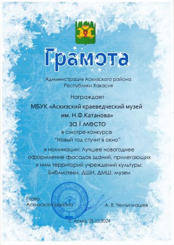 Итоги Смотра-конкурса "Новый год стучит в окно" в 2024 году.